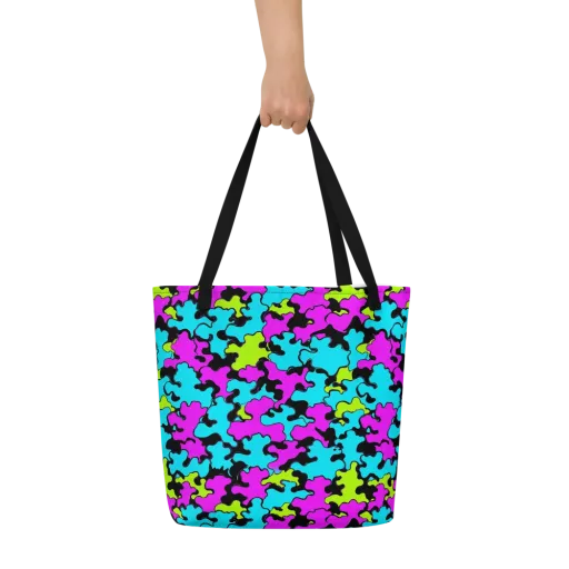 Cyber Goo on a Large Tote Bag W/ Pocket