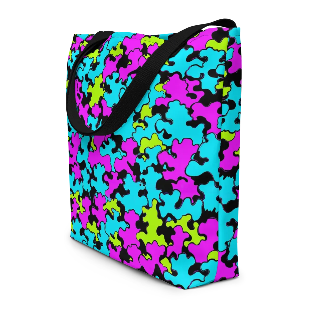 Cyber Goo on Large Tote Bag W/ Pocket — Front