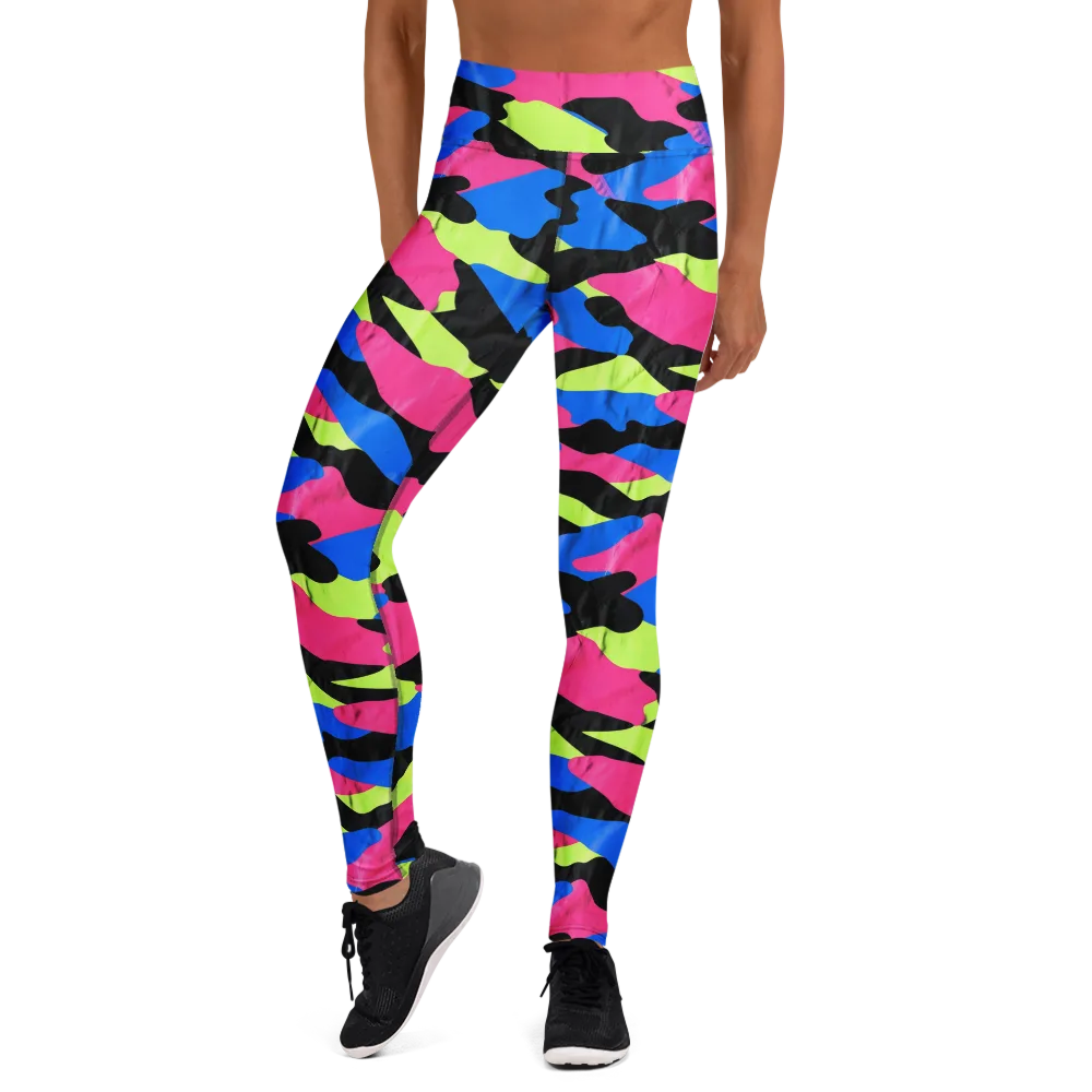 Radical Topography on Yoga Leggings — Front