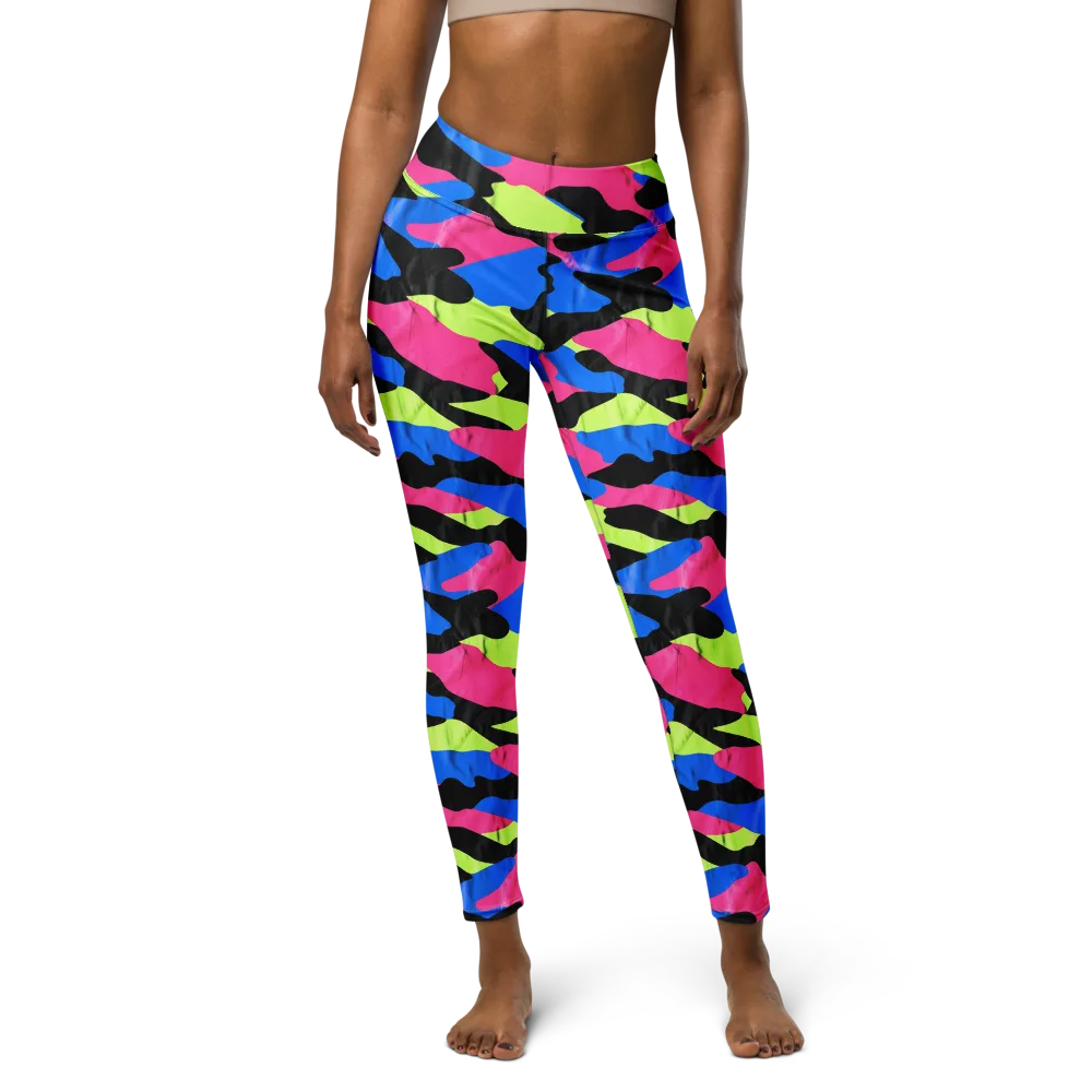 Radical Topography on Yoga Leggings — Front