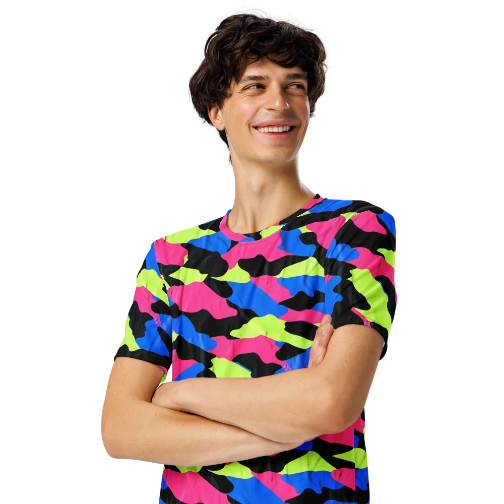 Radical Topography on Men's Crew Neck T-Shirt — Left Front