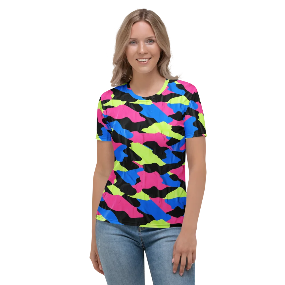 Radical Topography on Women's Crew Neck T-Shirt — Front