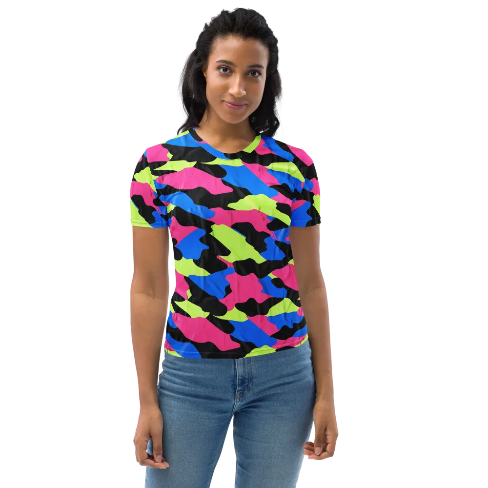 Radical Topography on Women's Crew Neck T-Shirt — Front