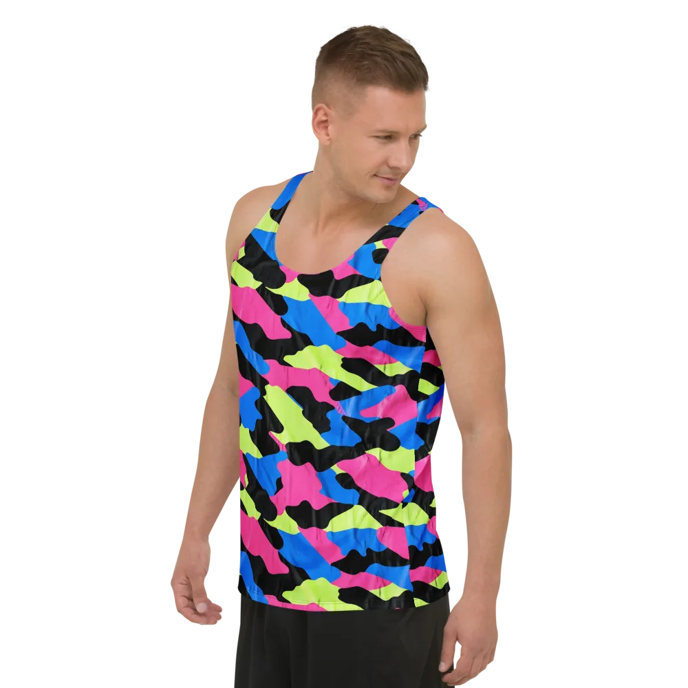 Radical Topography on Men's Tank Top — Left Front