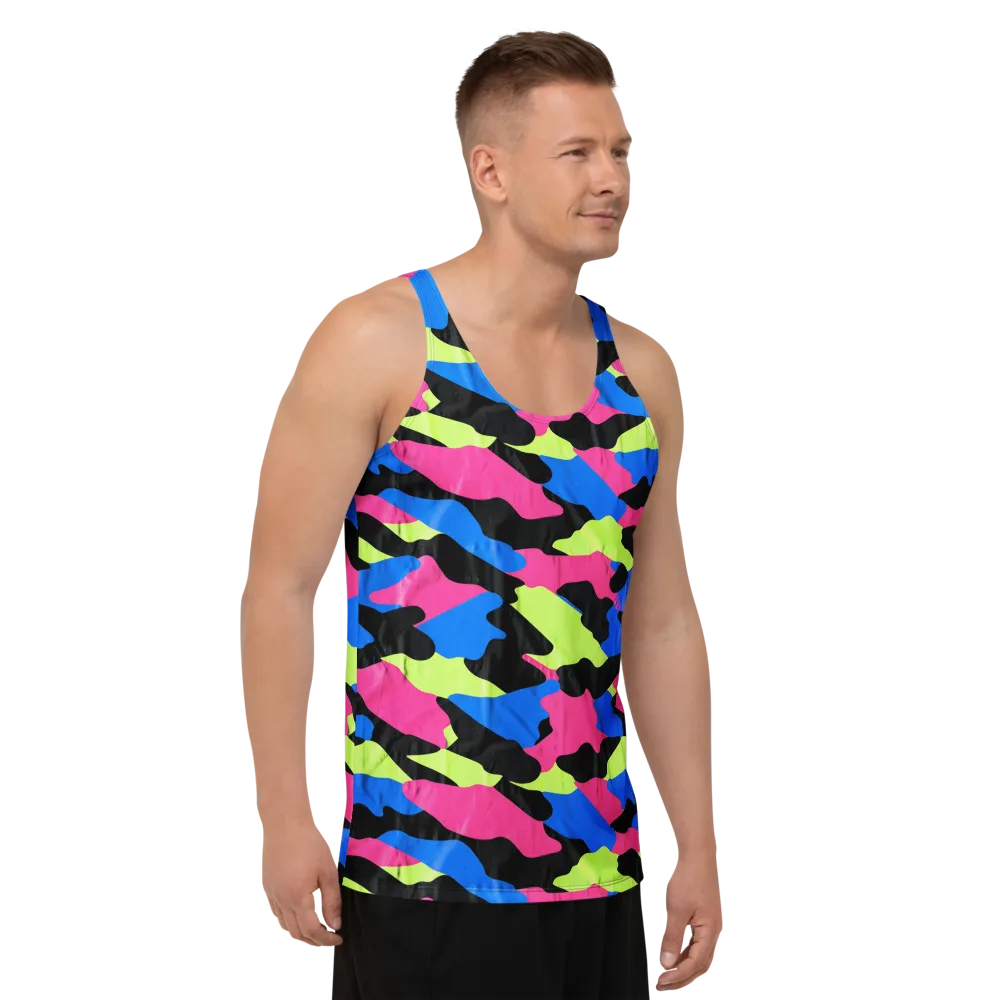 Radical Topography on Men's Tank Top — Right Front