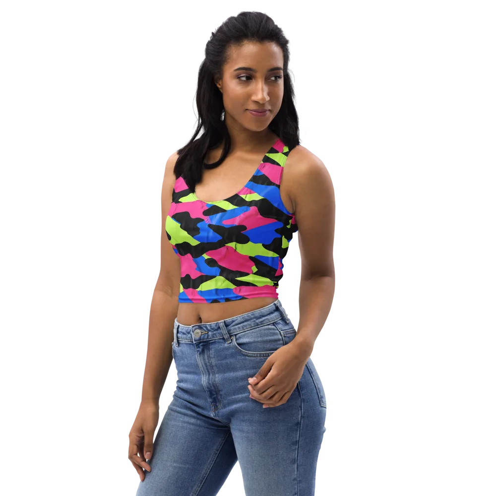 Radical Topography on Crop Top — Left Front