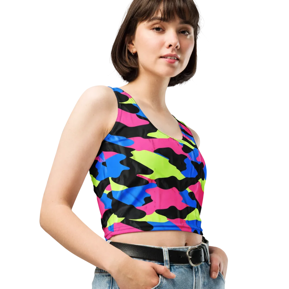 Radical Topography on Crop Top — Right Front