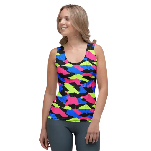 Radical Topography on a Women's Tank Top