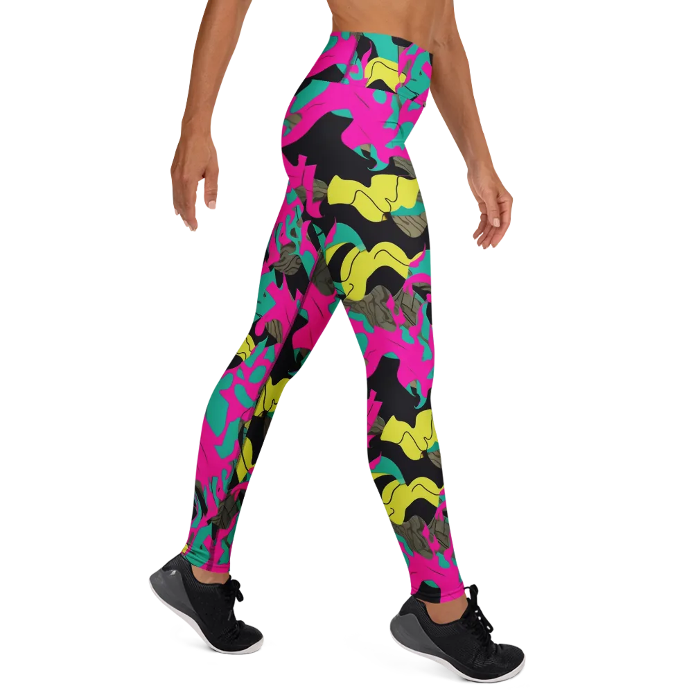 Safari Voltage on Yoga Leggings — Right