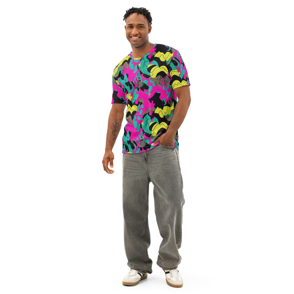 Safari Voltage on Men's Cotton Crew Neck T-Shirt — Front