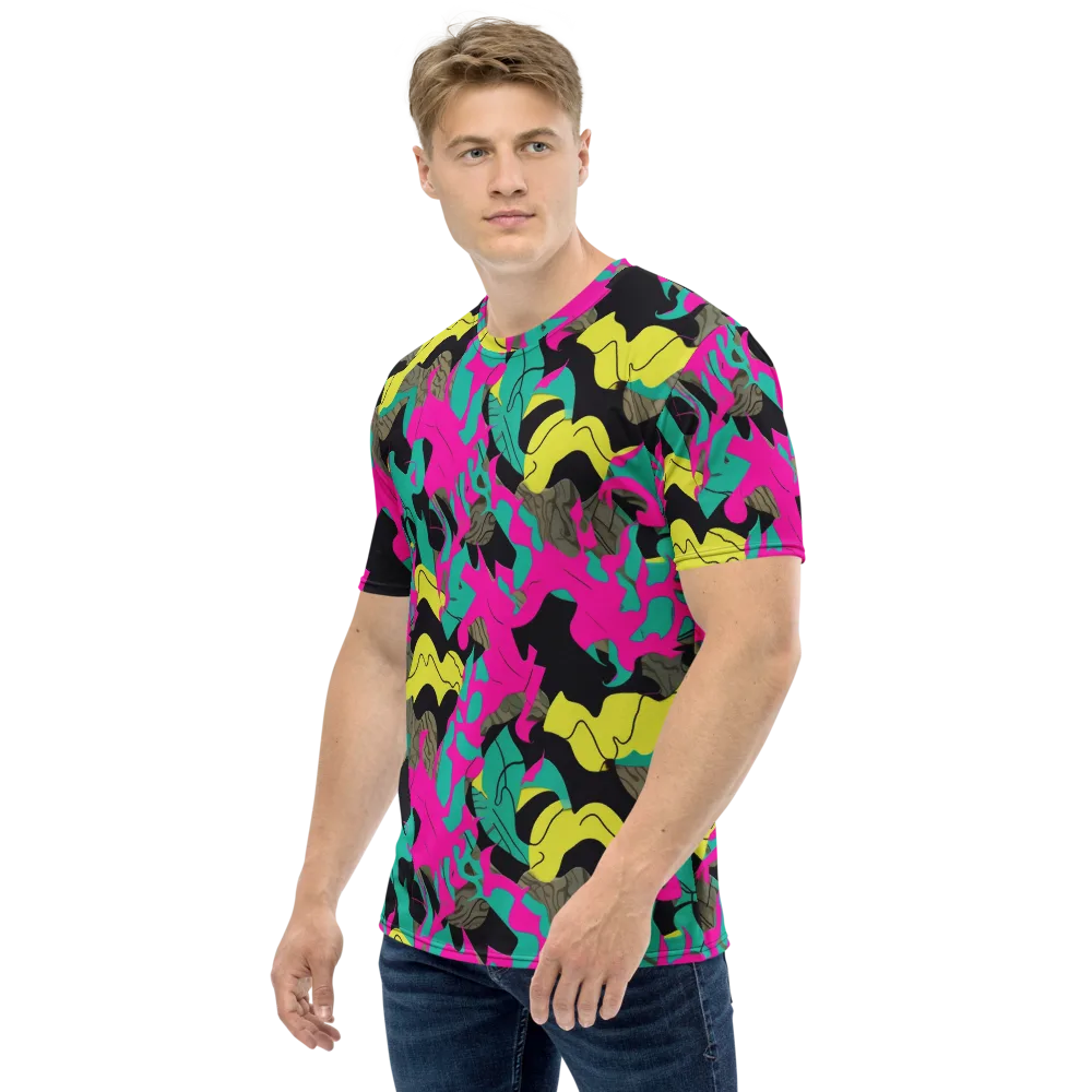 Safari Voltage on Men's Crew Neck T-Shirt — Left