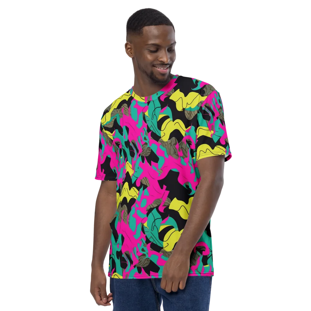 Safari Voltage on Men's Crew Neck T-Shirt — Left