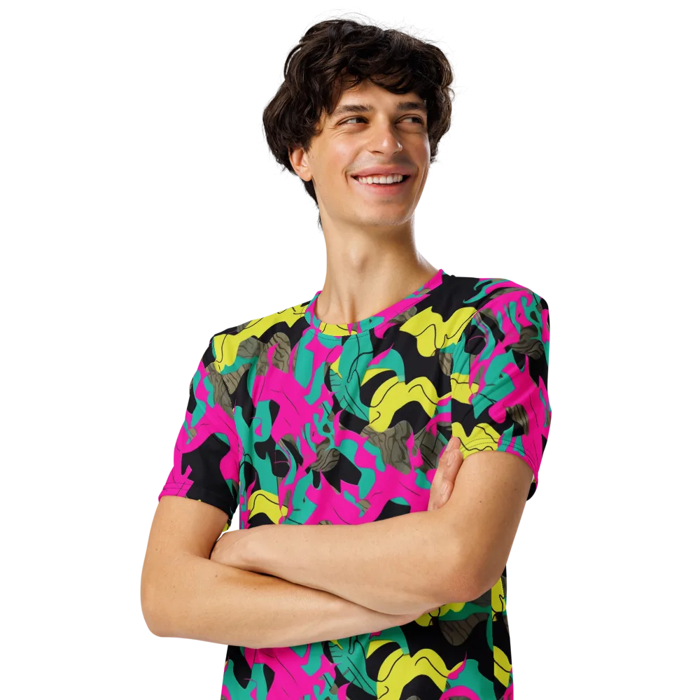 Safari Voltage on Men's Crew Neck T-Shirt — Left Front