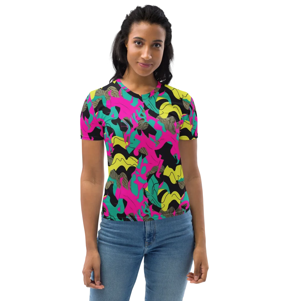 Safari Voltage on Women's Crew Neck T-Shirt — Front