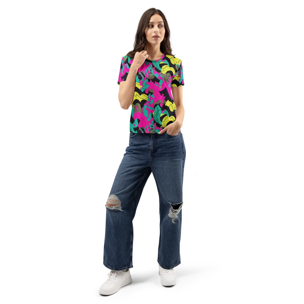 Safari Voltage on Women's Crew Neck T-Shirt — Front