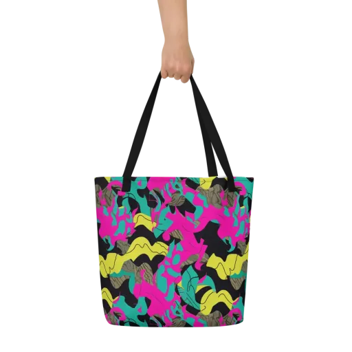 Safari Voltage on a Large Tote Bag W/ Pocket