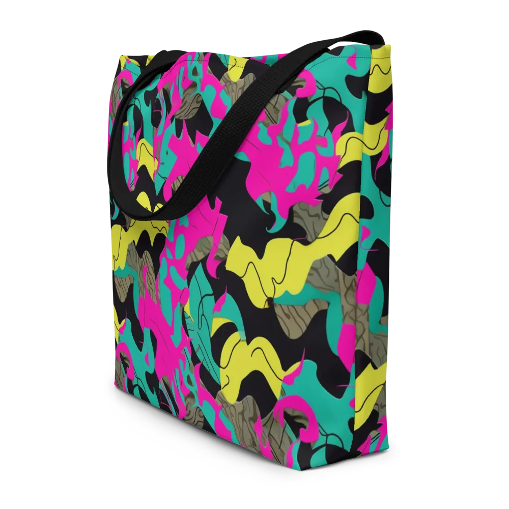 Safari Voltage on Large Tote Bag W/ Pocket — Front