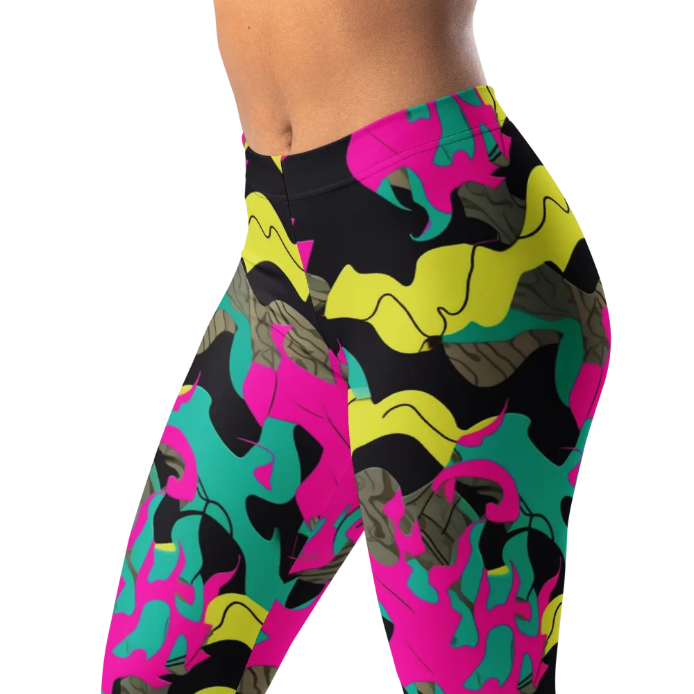 Safari Voltage on Leggings — Left Front