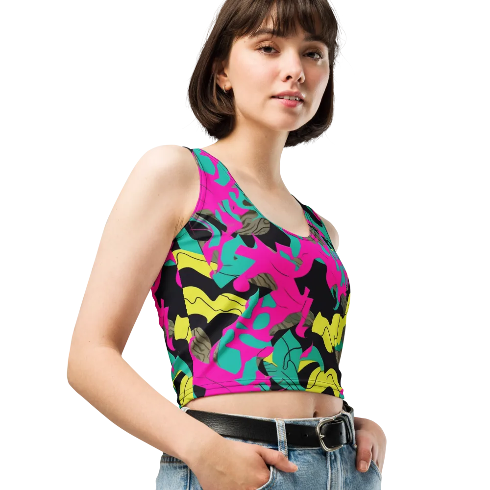 Safari Voltage on Crop Top — Right Front