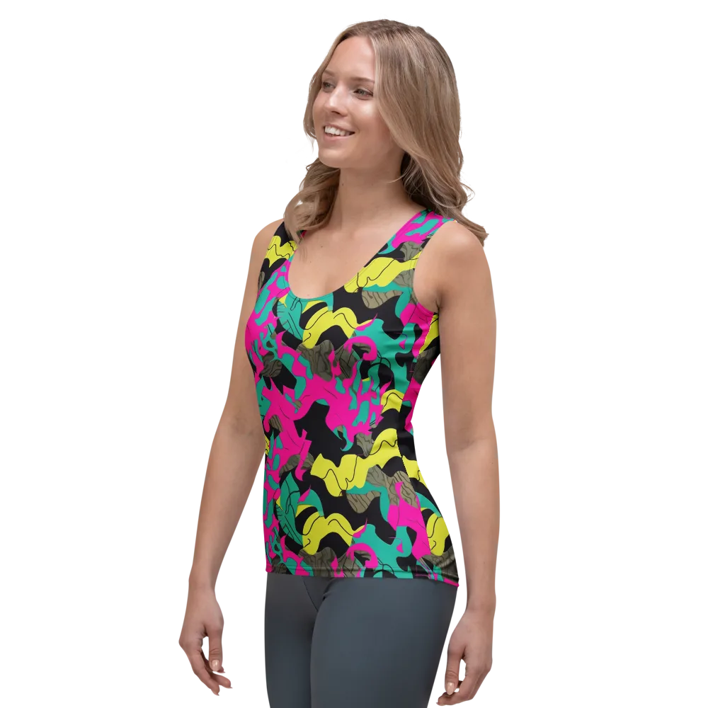 Safari Voltage on Women's Tank Top — Left Front