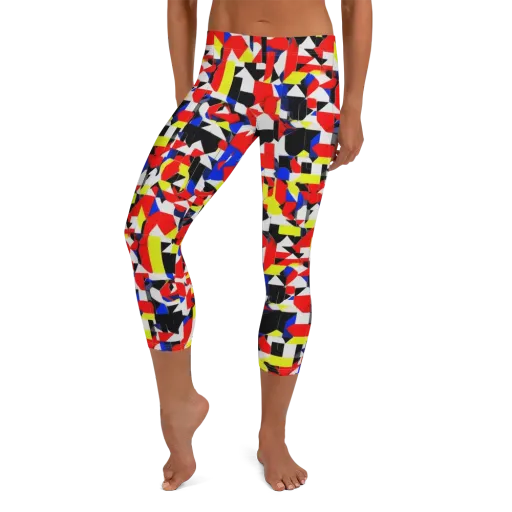 Electric Tesselation on a Capri Leggings