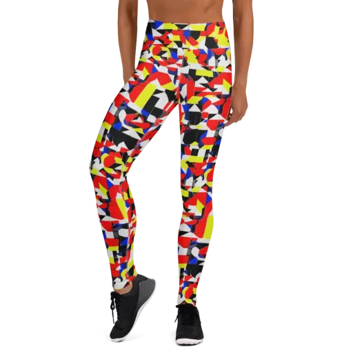 Electric Tesselation on a Yoga Leggings