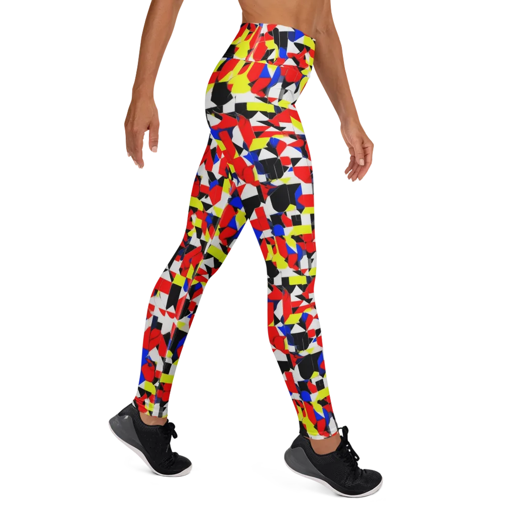 Electric Tesselation on Yoga Leggings — Right