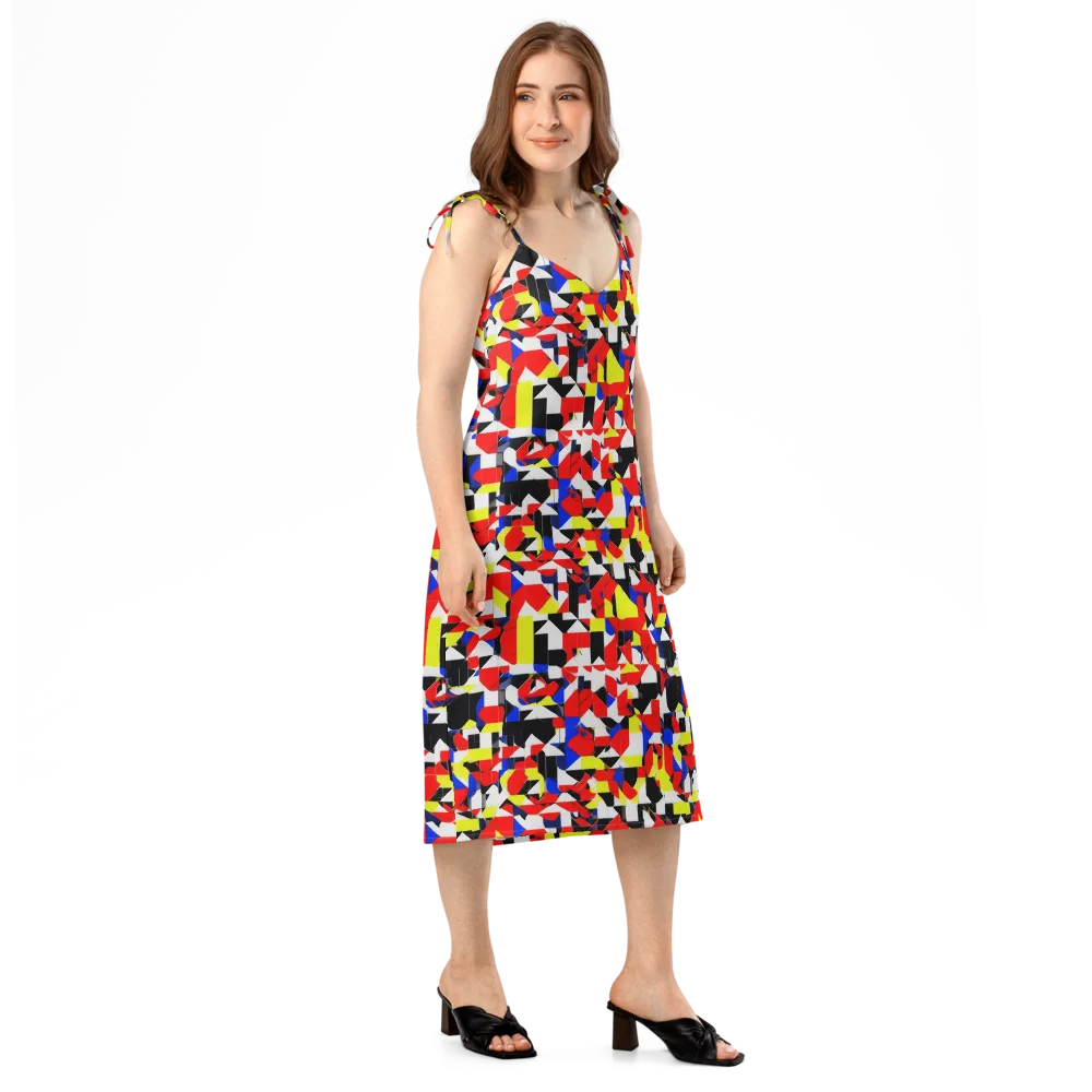 Electric Tesselation on Slip Dress — Right Front