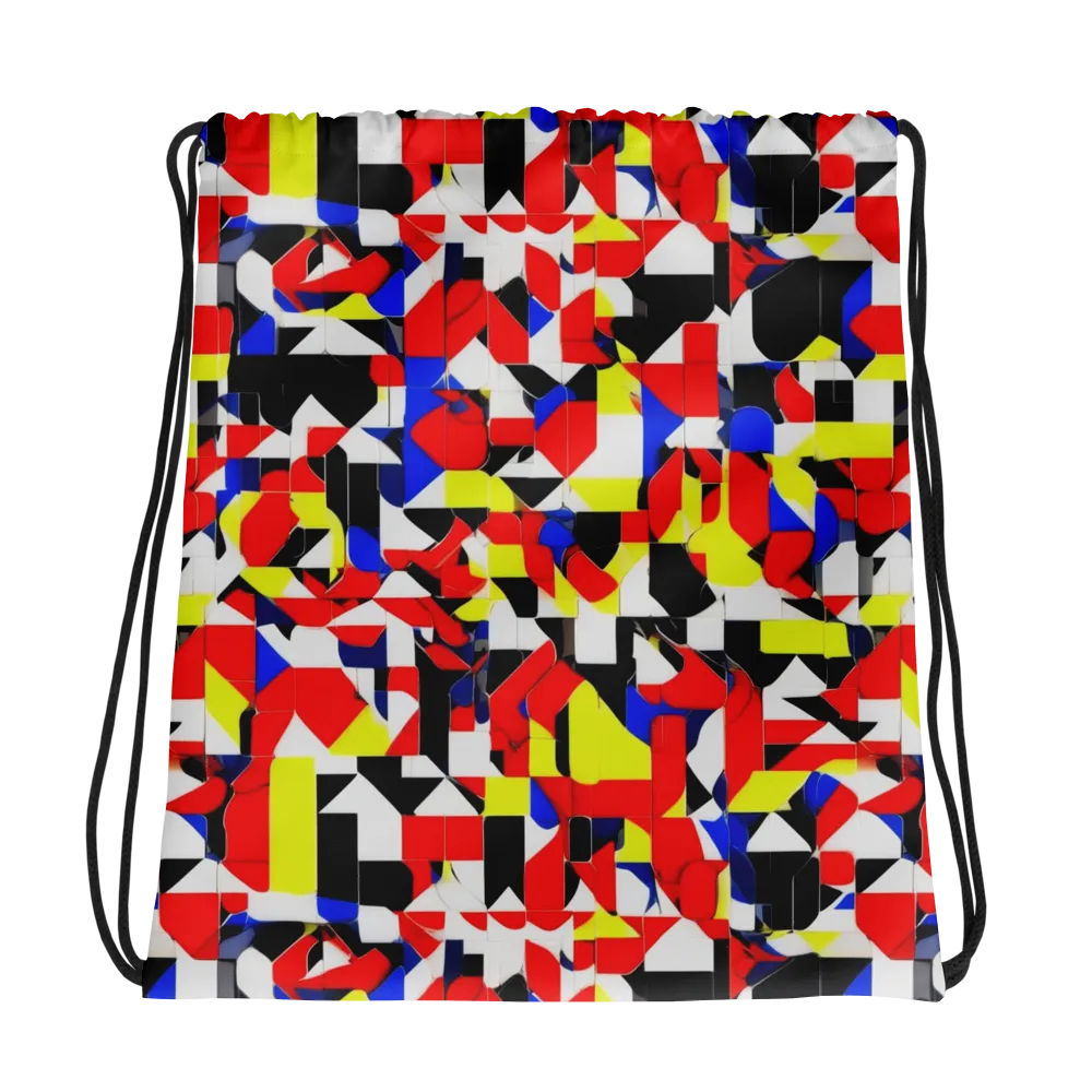 Electric Tesselation on Drawstring Bag — Photo