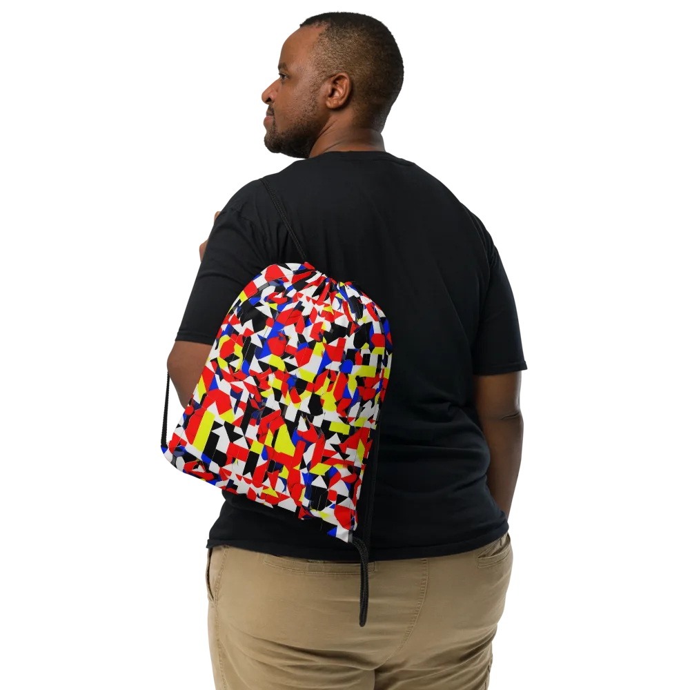 Electric Tesselation on Drawstring Bag — Front