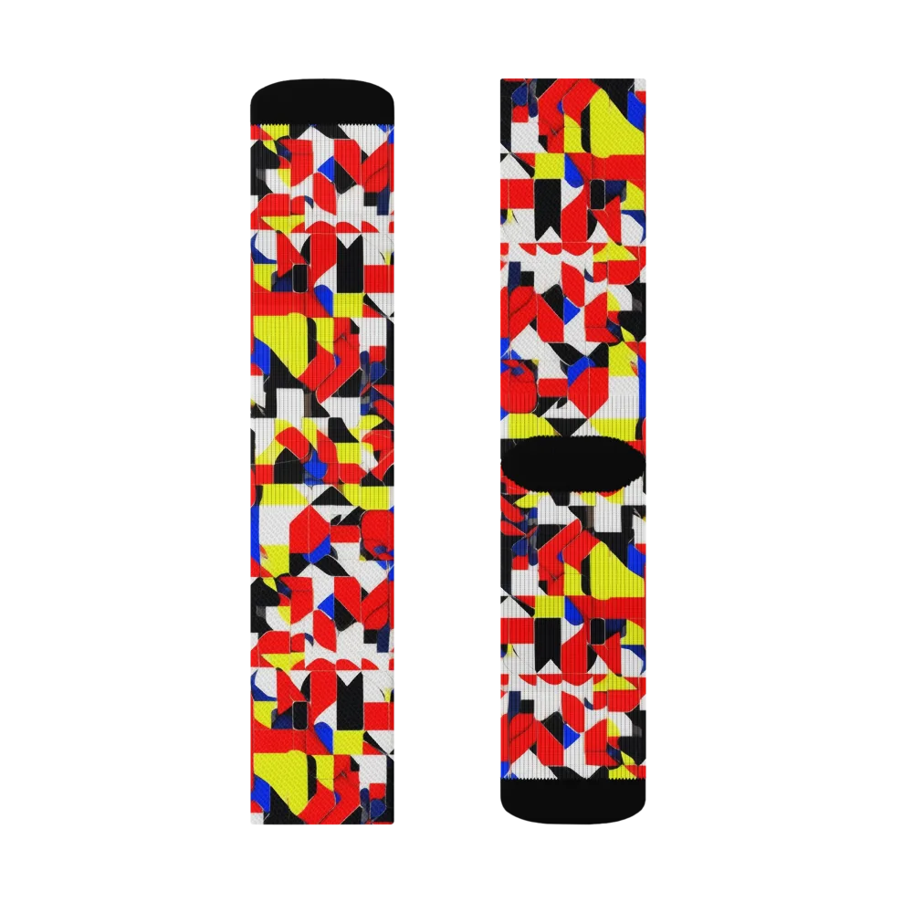 Electric Tesselation on Socks — Right Sock