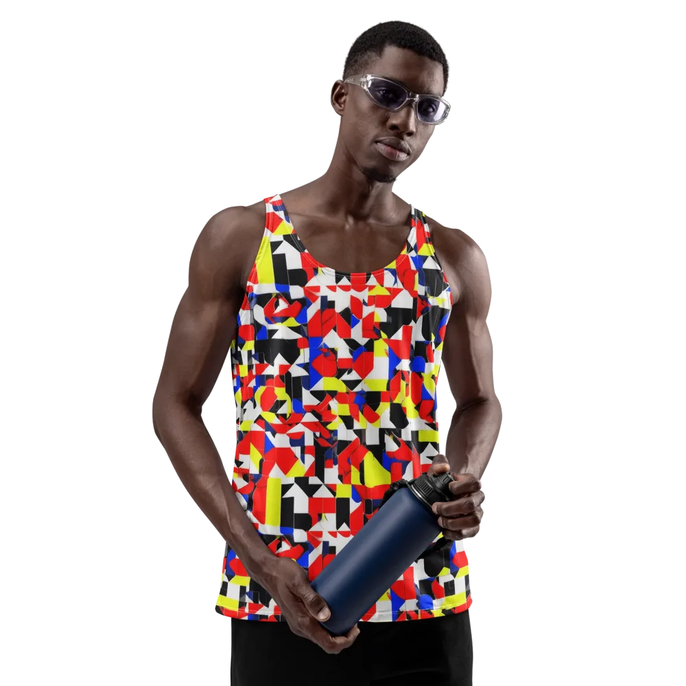 Electric Tesselation on Men's Tank Top — Front