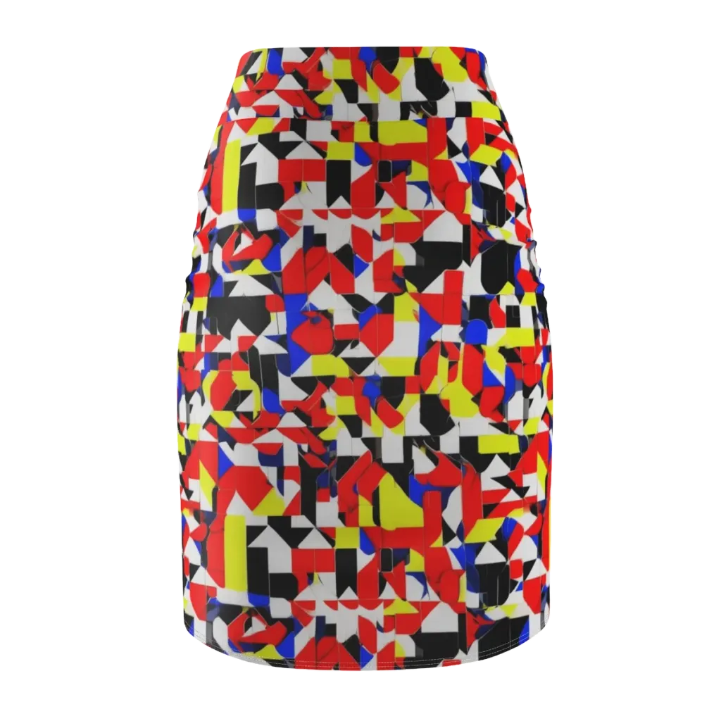 Electric Tesselation on Pencil Skirt — Back