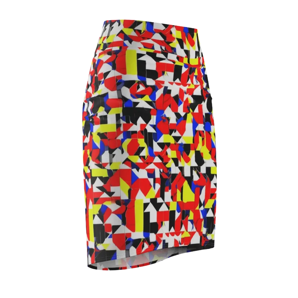 Electric Tesselation on Pencil Skirt — Front Side