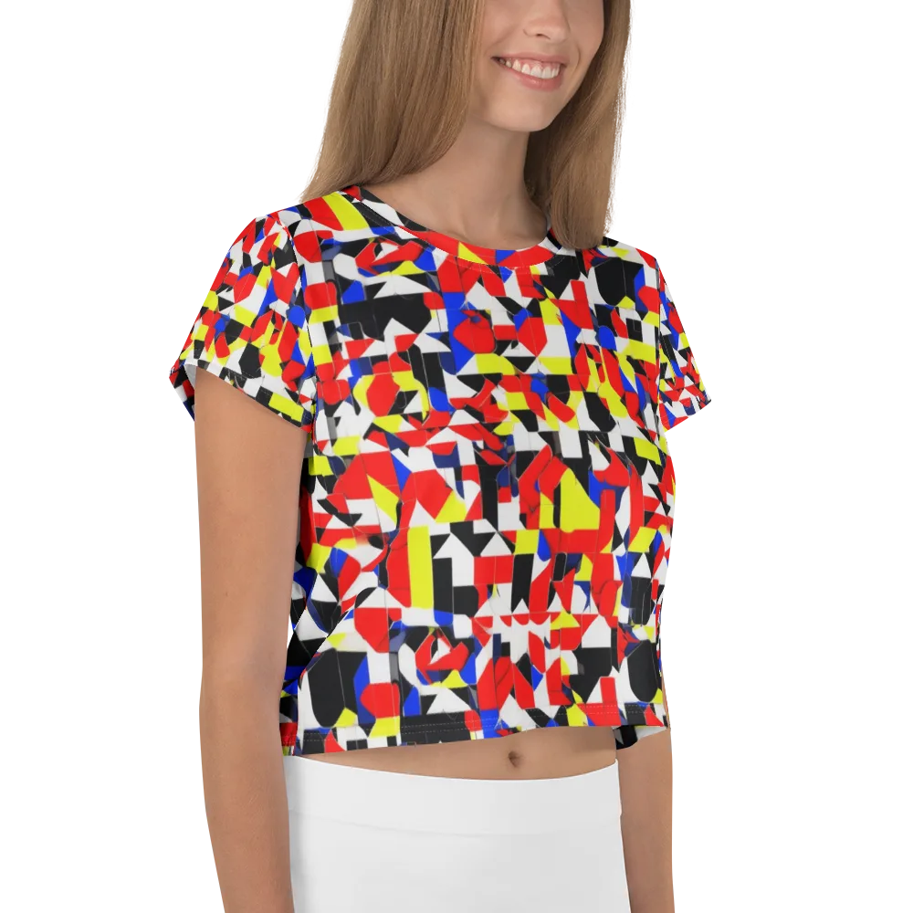 Electric Tesselation on Crop Tee — Right