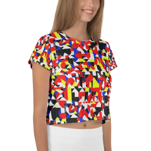 Electric Tesselation on a Crop Tee
