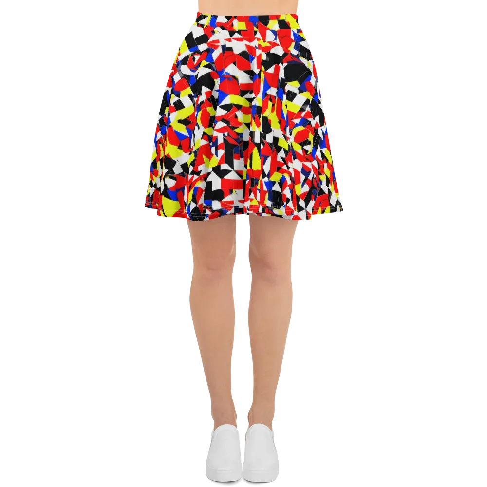 Electric Tesselation on Skater Skirt — Front