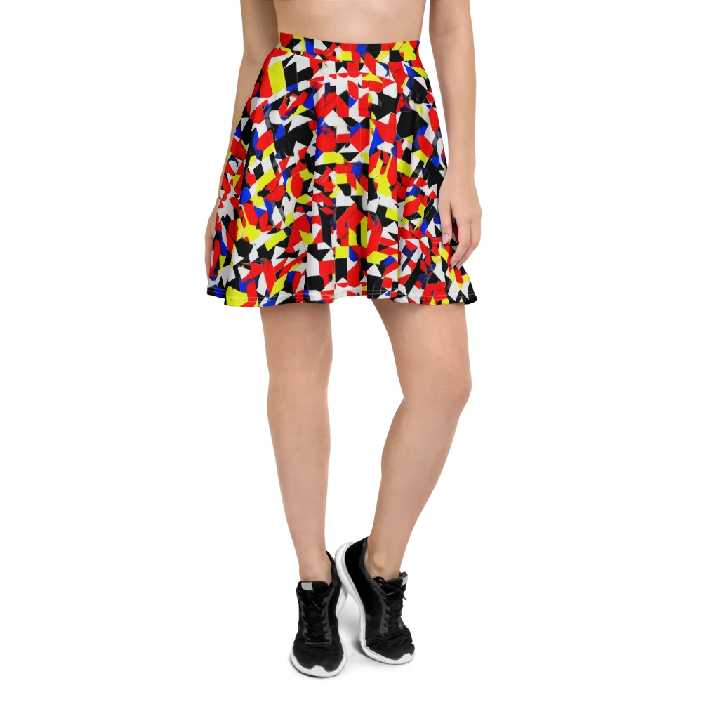 Electric Tesselation on Skater Skirt — Front