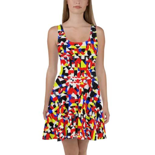 Electric Tesselation on a Skater Dress