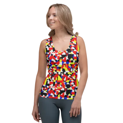 Electric Tesselation on a Women's Tank Top