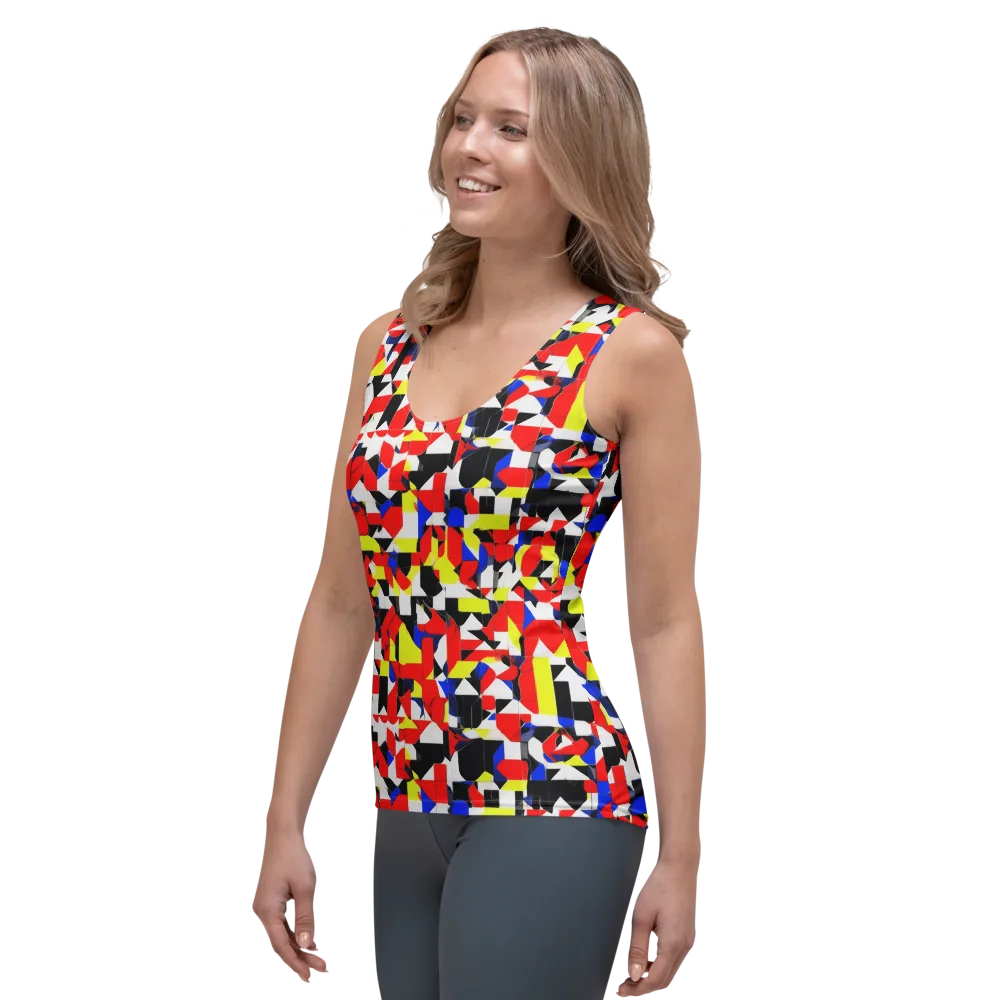 Electric Tesselation on Women's Tank Top — Left Front