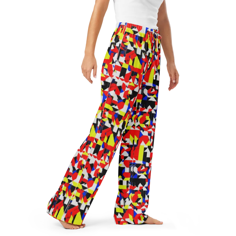 Electric Tesselation on Women's Pajama Pants — Right Front