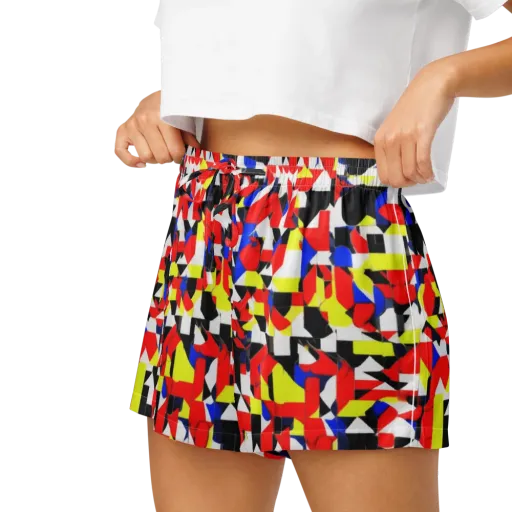 Electric Tesselation on a Women's Pajama Shorts