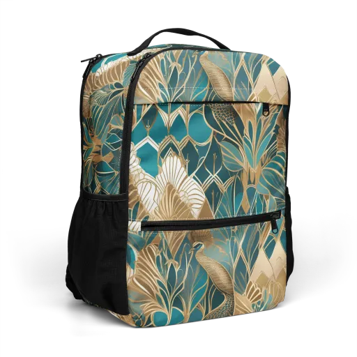 Gilded Peacock Garden on a Utility Backpack