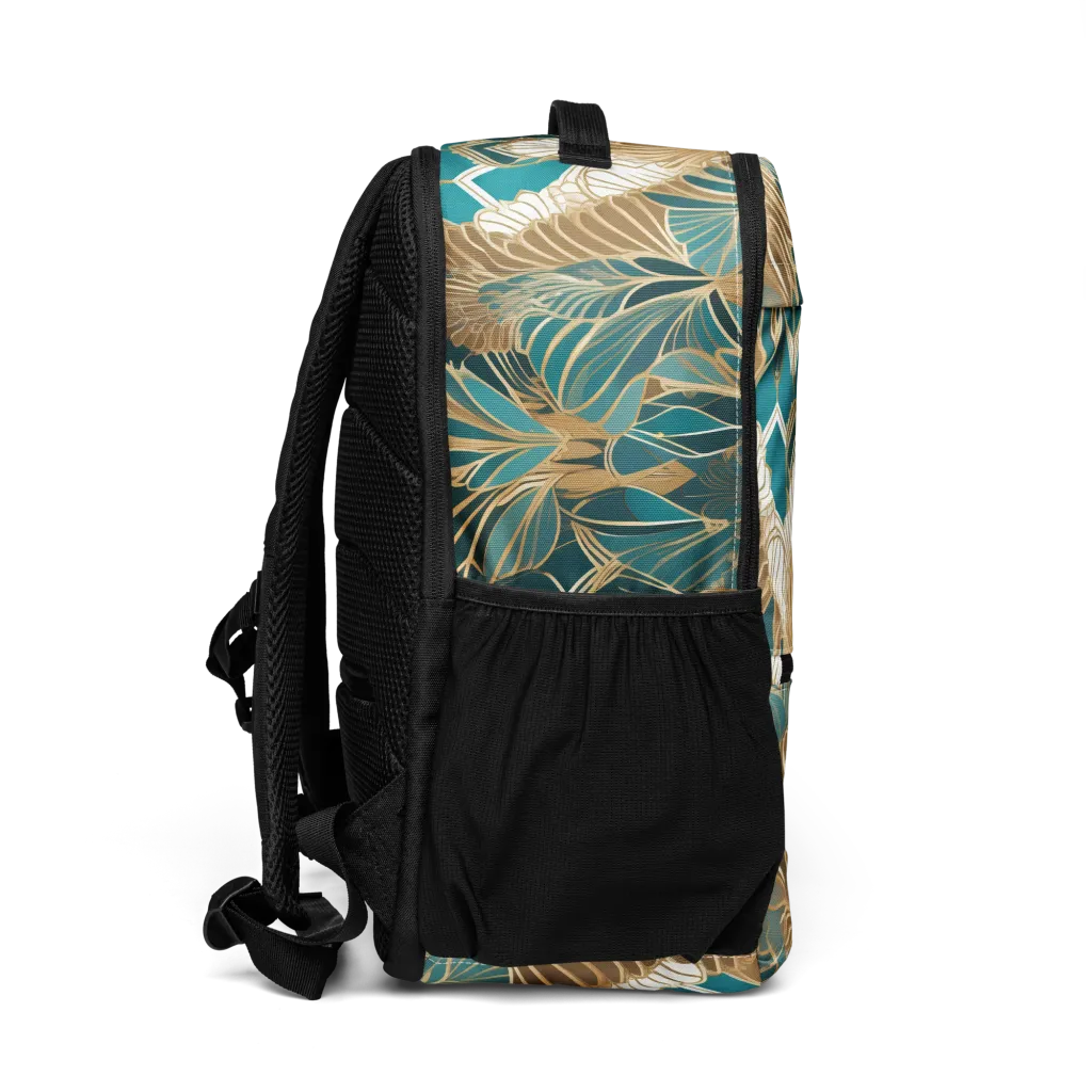 Gilded Peacock Garden on Utility Backpack — Right