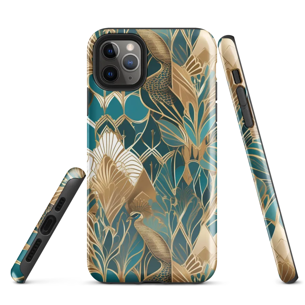 Gilded Peacock Garden on Tough Case for iPhone® — Front