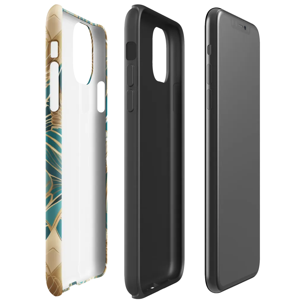Gilded Peacock Garden on Tough Case for iPhone® — Right