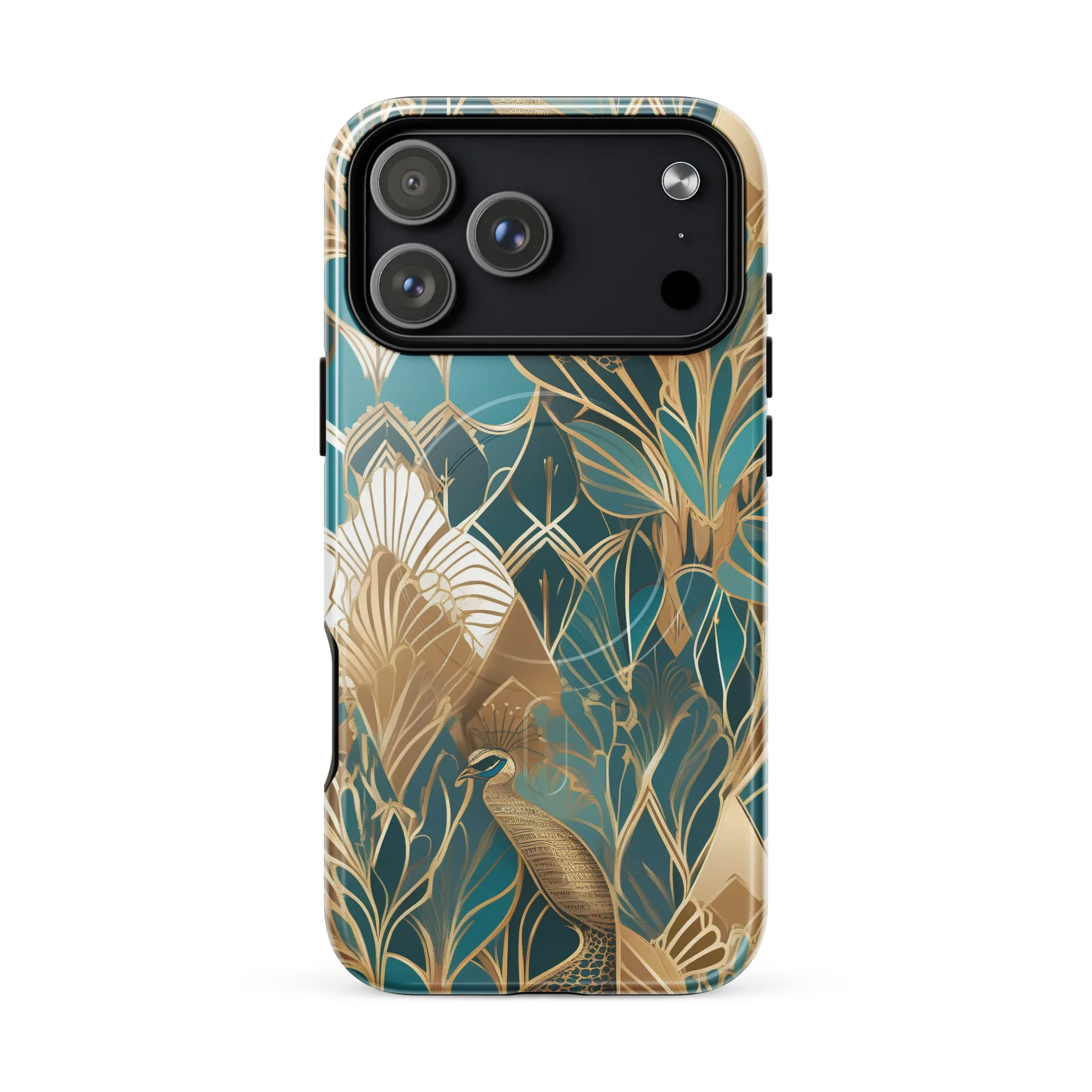 Gilded Peacock Garden on MagSafe Tough Case for iPhone® — Front
