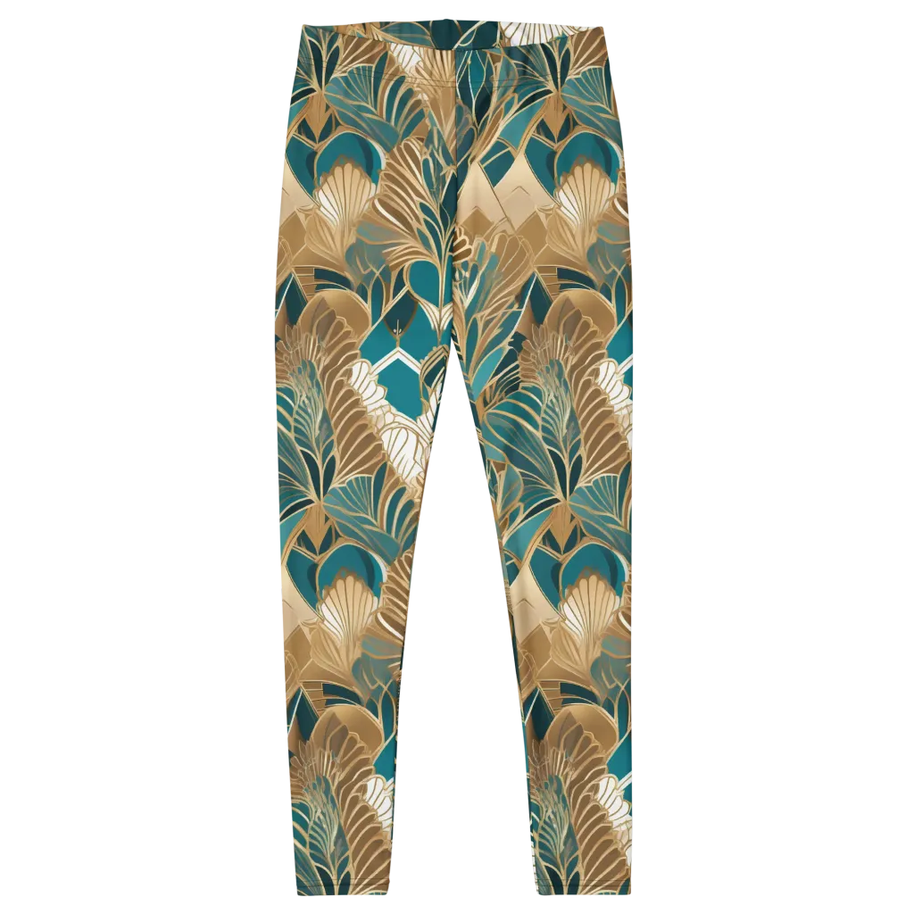 Gilded Peacock Garden on Leggings — Front