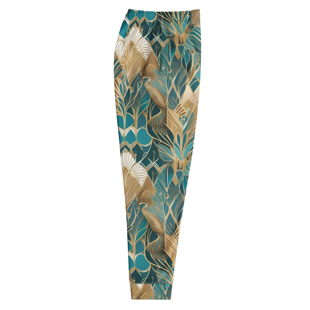 Gilded Peacock Garden on Men's Joggers — Right